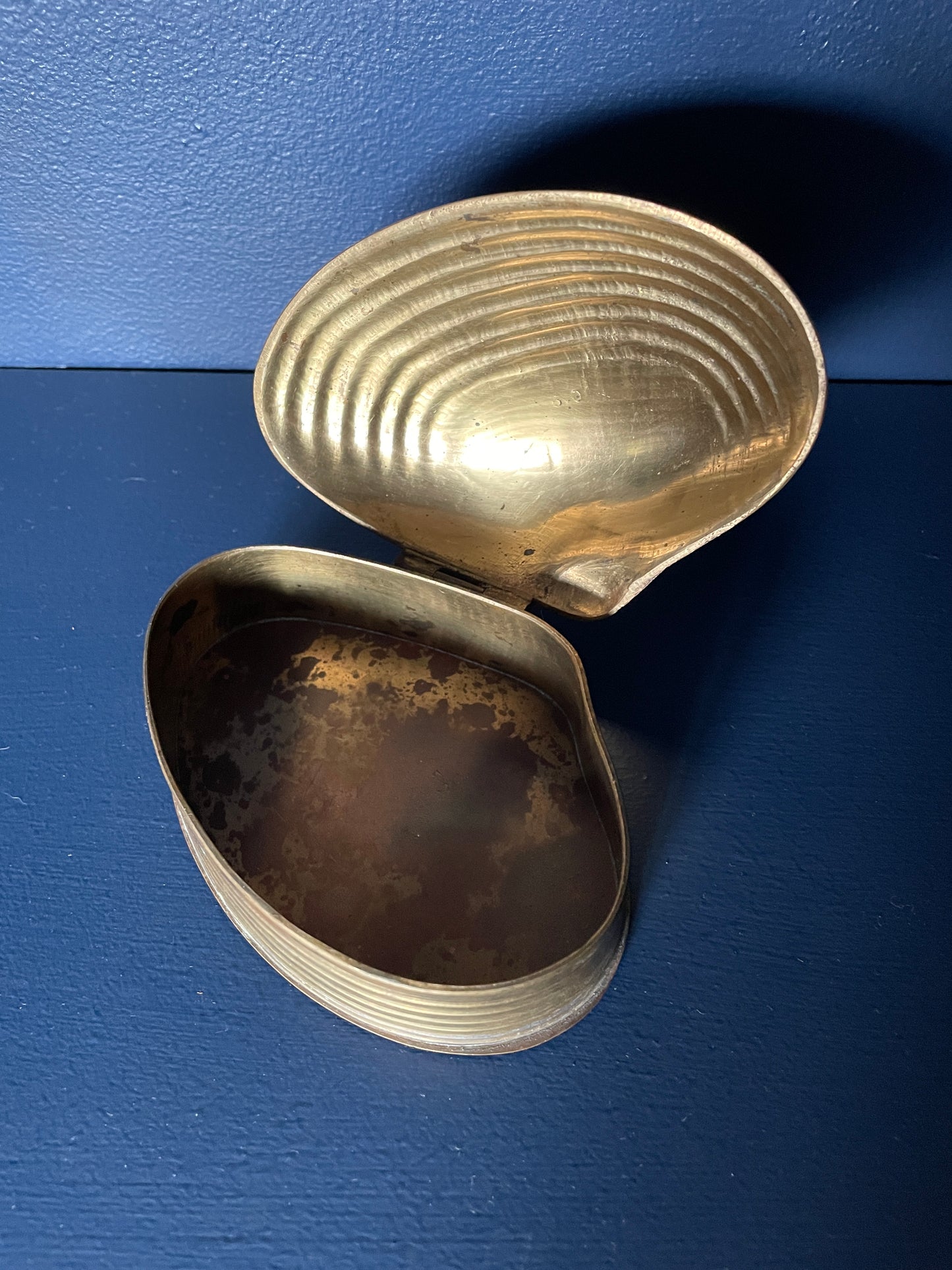 Brass Clamshell Trinket Box