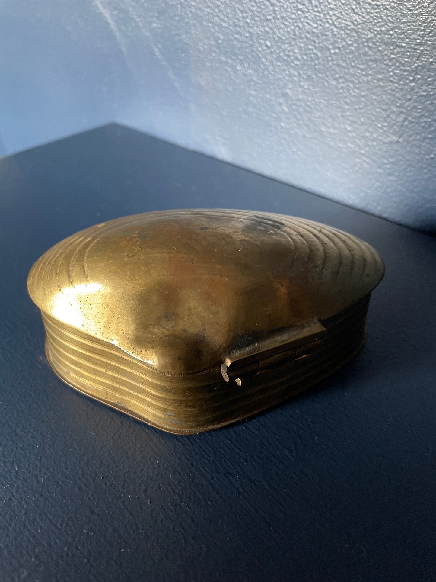 Brass Clamshell Trinket Box