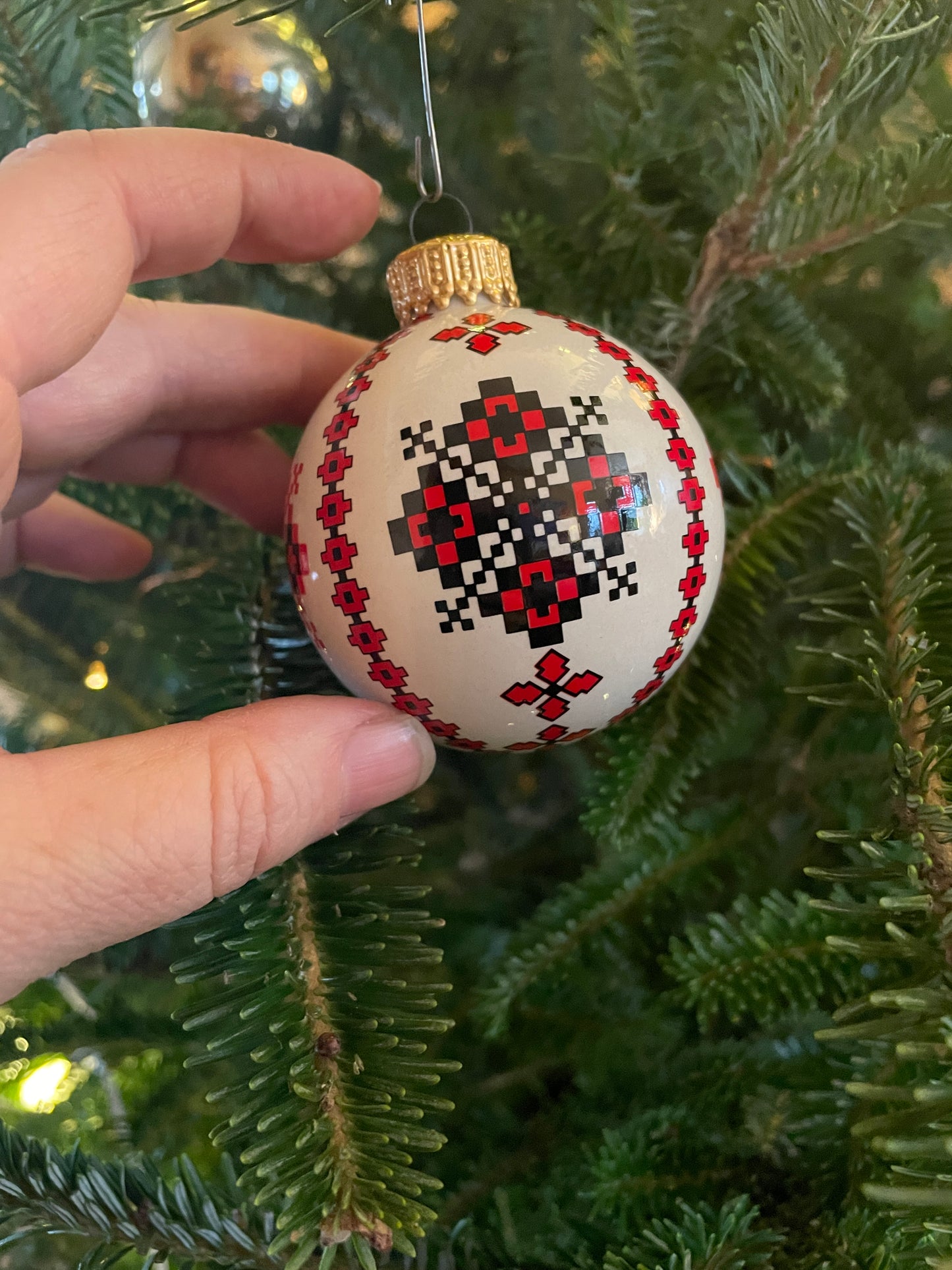 Set of 12 Glass Holiday Ornaments