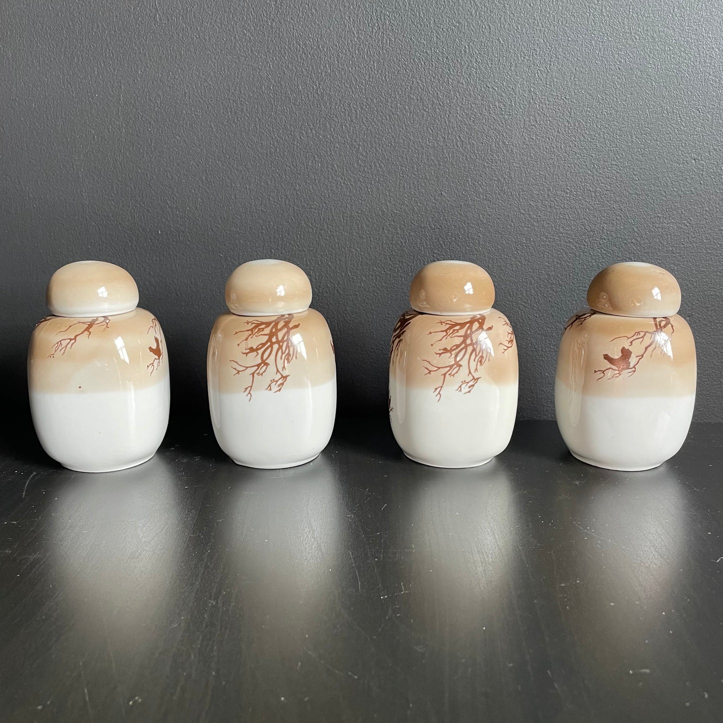 Set of Four Ceramic Canisters