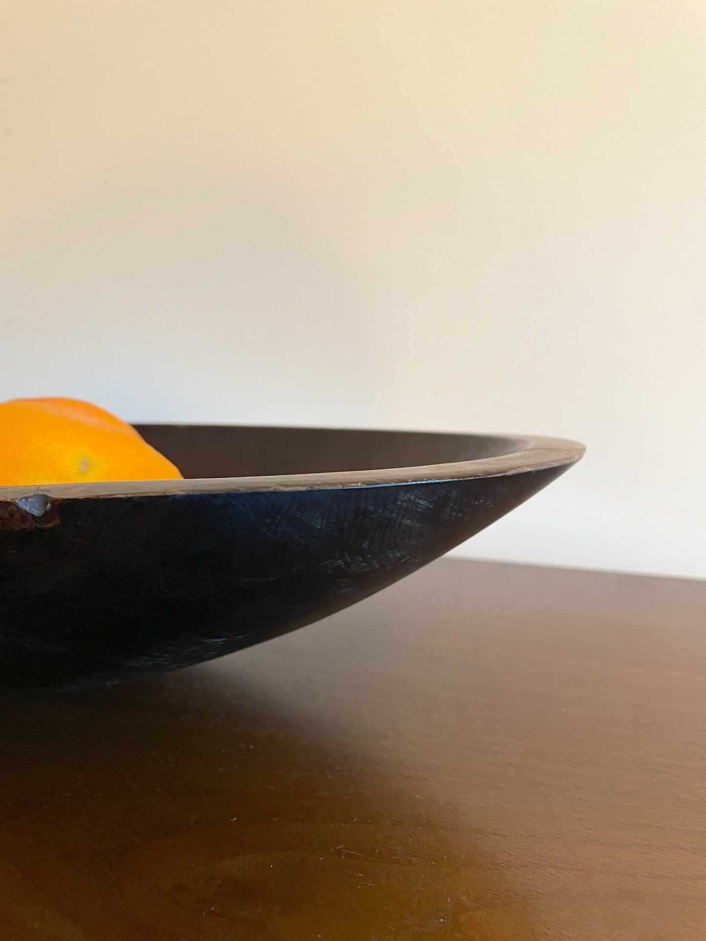 Solid Wood Oval Bowl