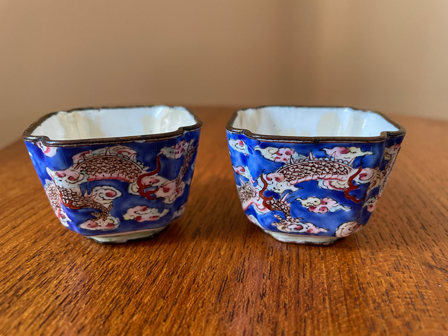 Pair of Tiny Delicate Porcelain Cups