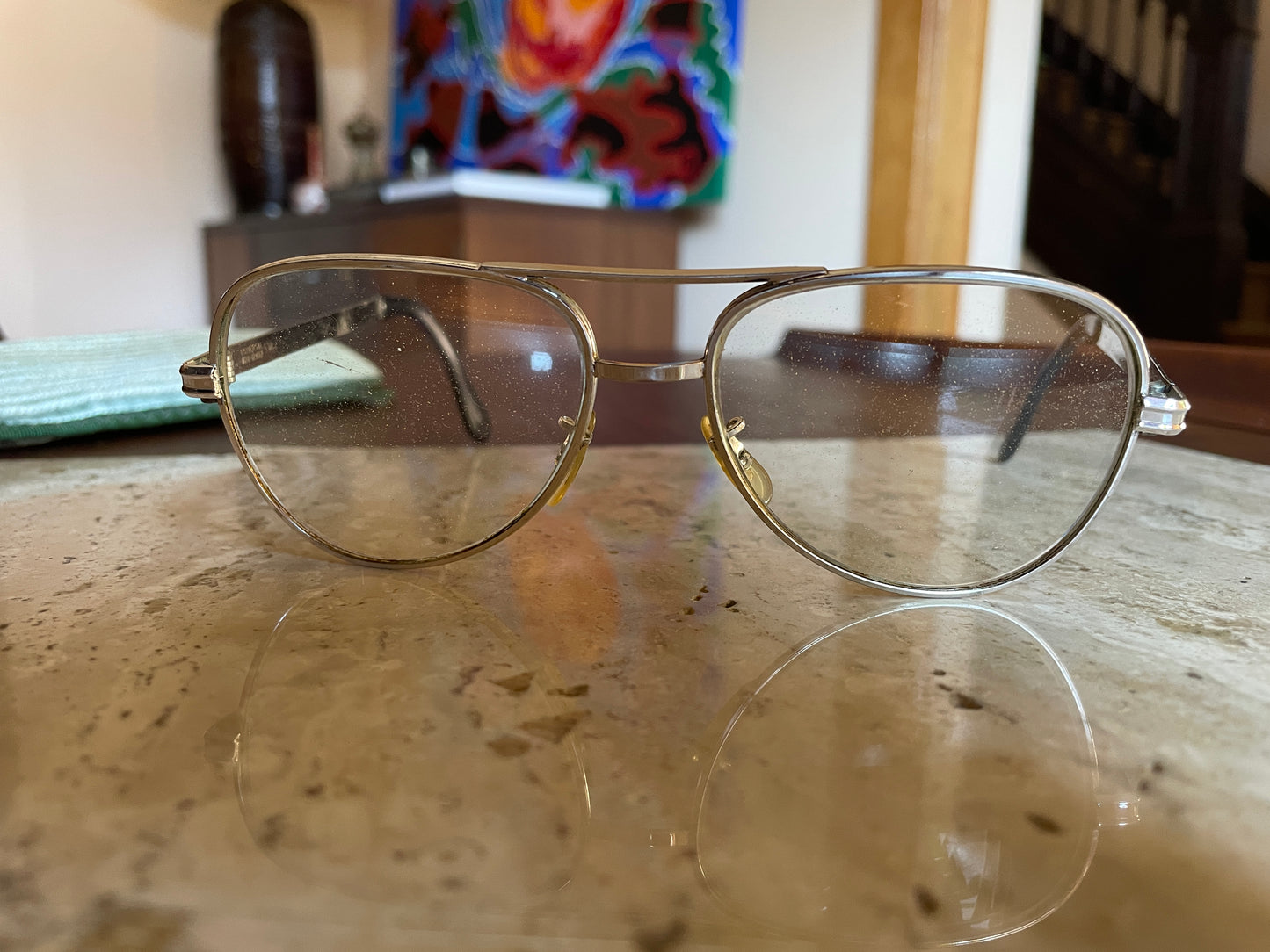 80's Eyeglasses & Green Corduroy Sleeve