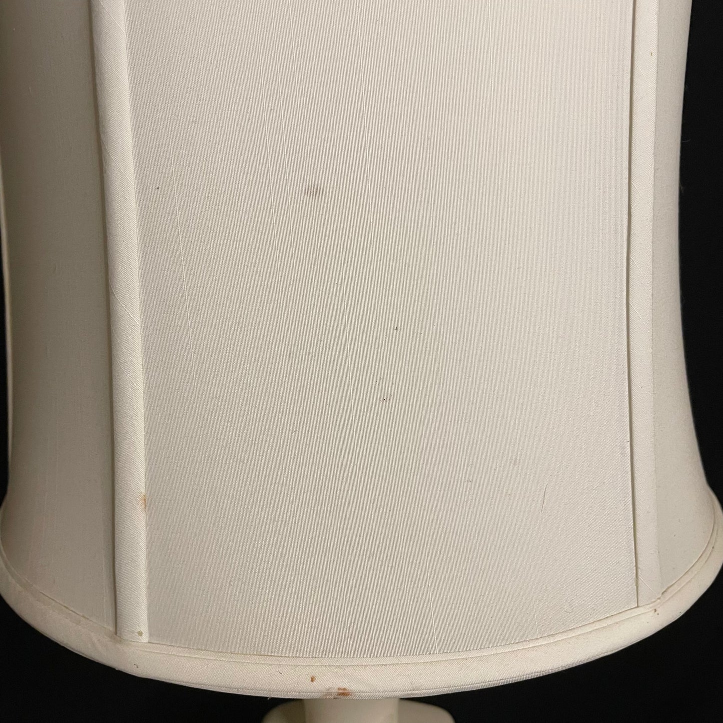 White Porcelain Lamp with Brass Detail