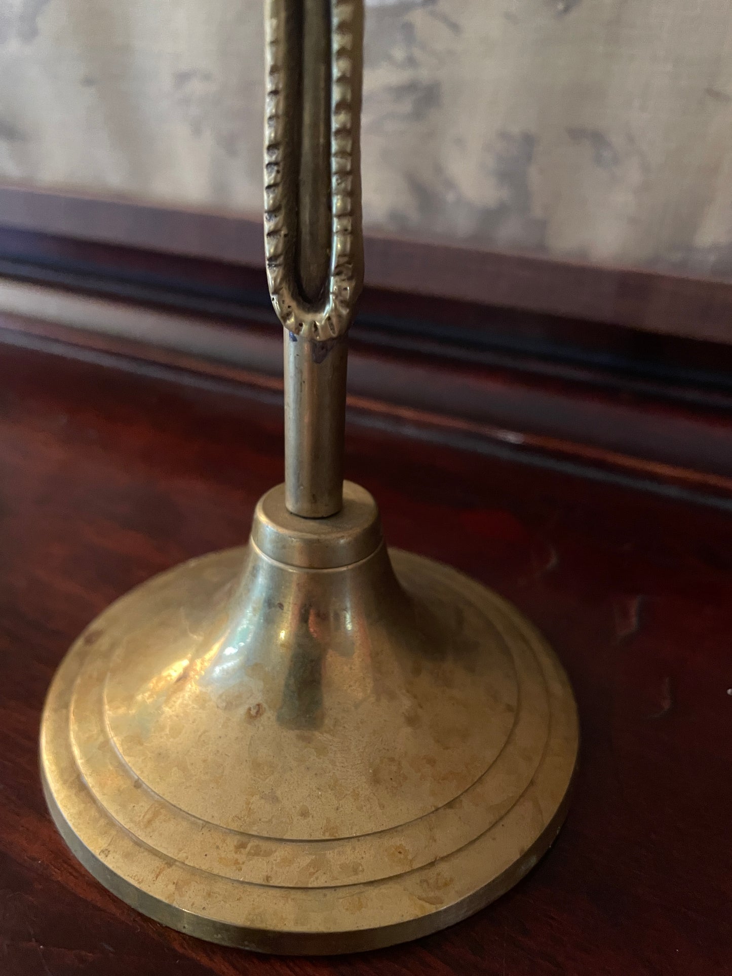Pair of Tasseled Brass Candlesticks