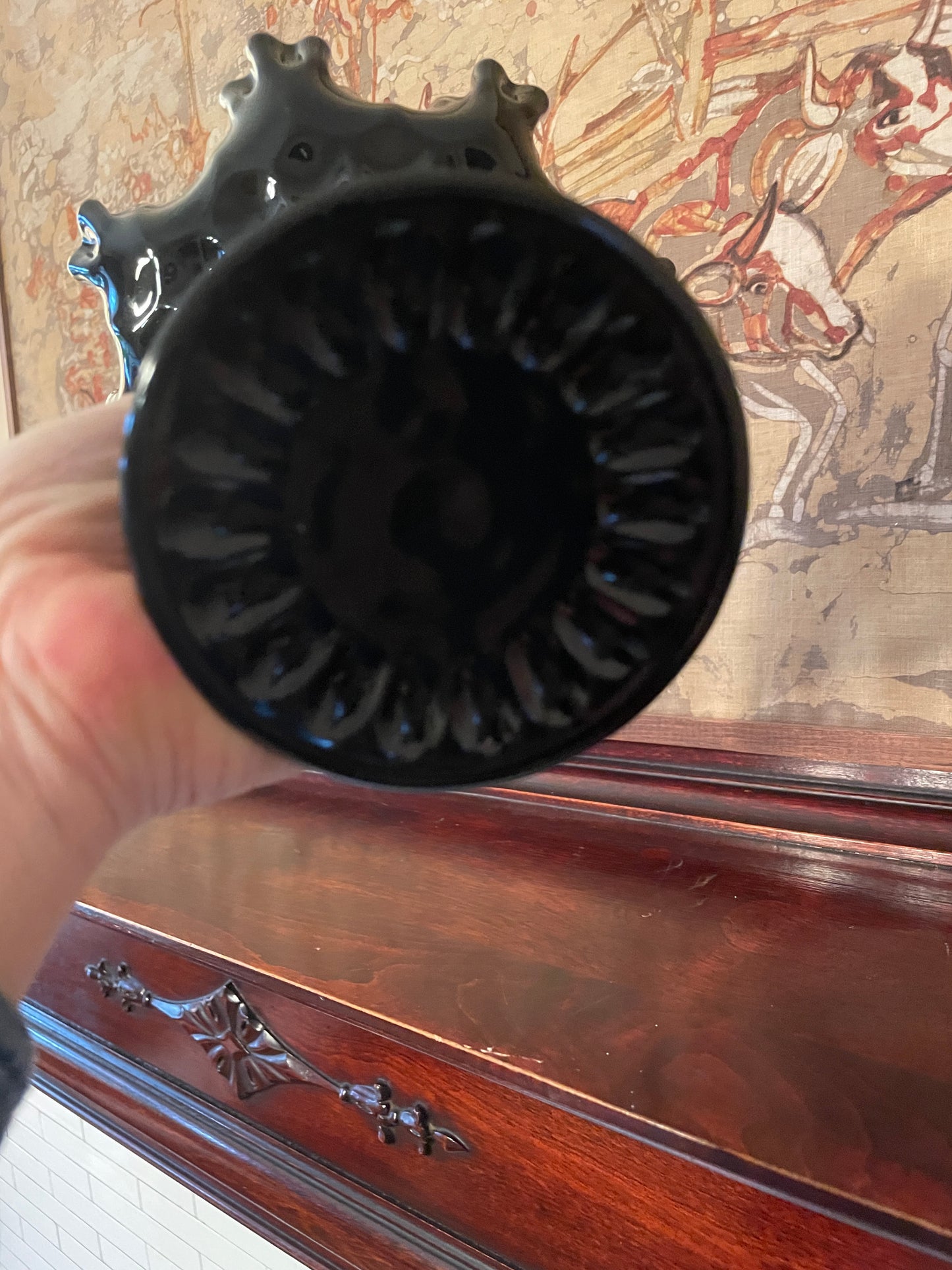 Black Fenton Compote Dish
