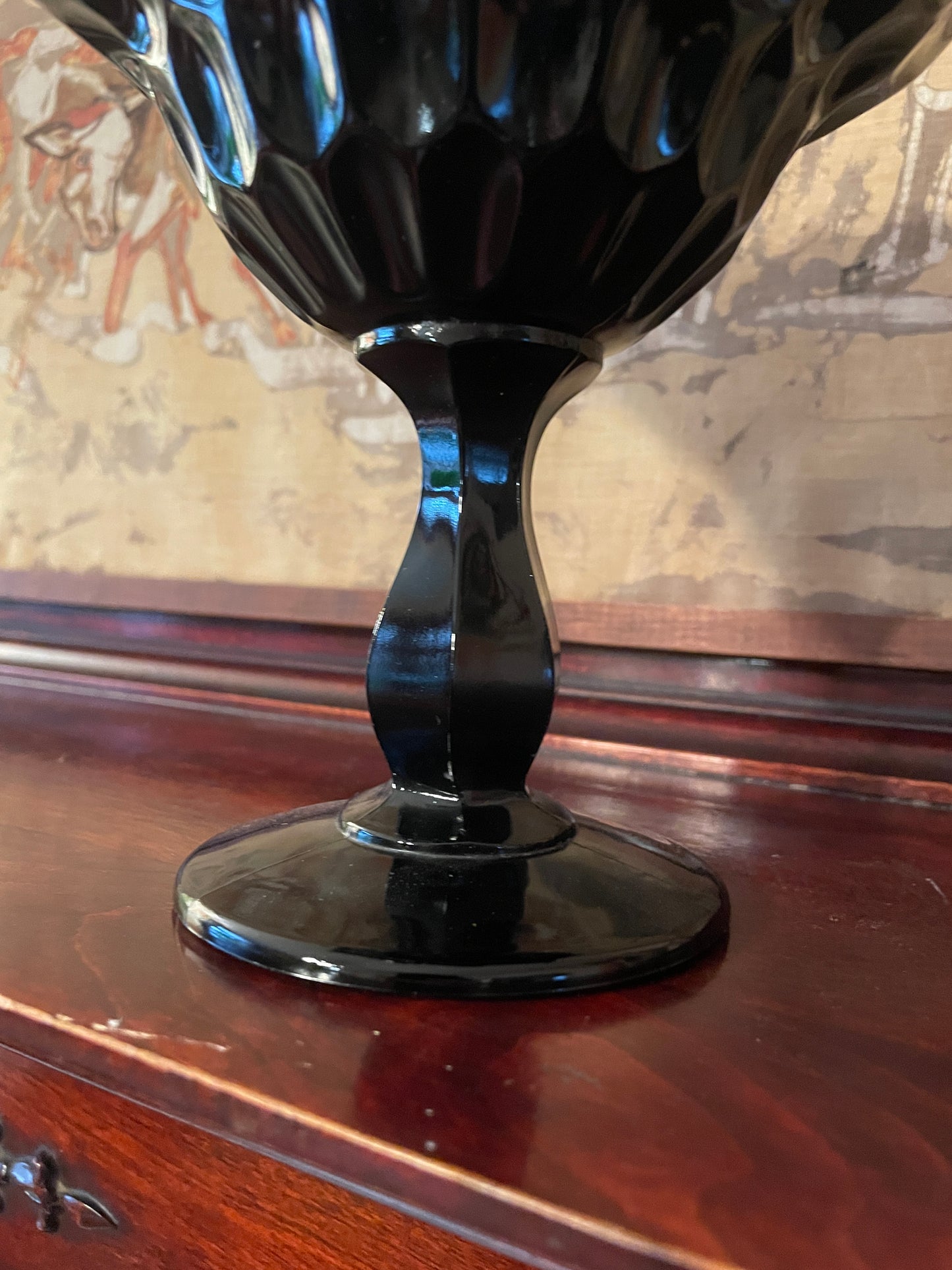 Black Fenton Compote Dish