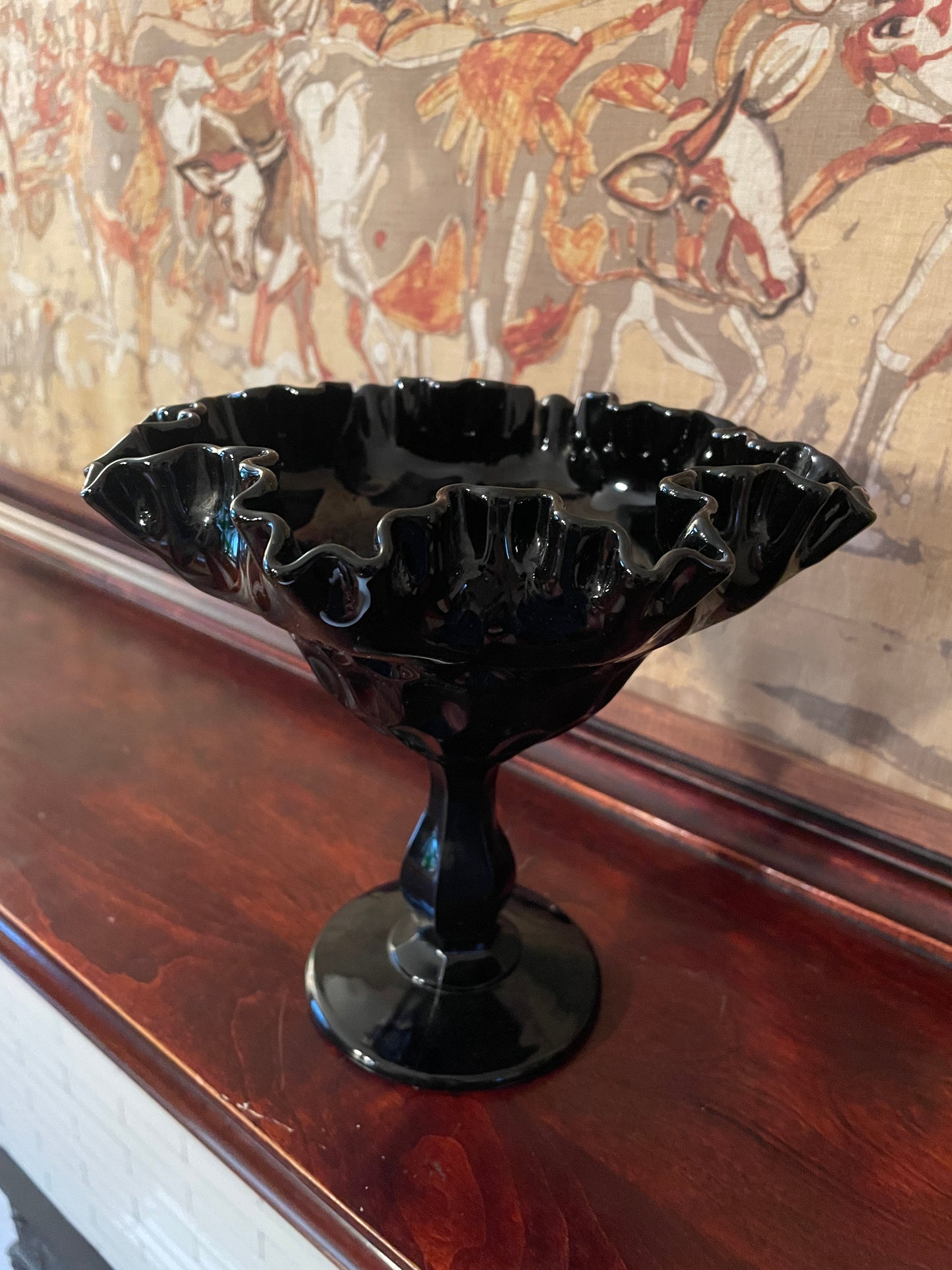 Black Fenton Compote Dish