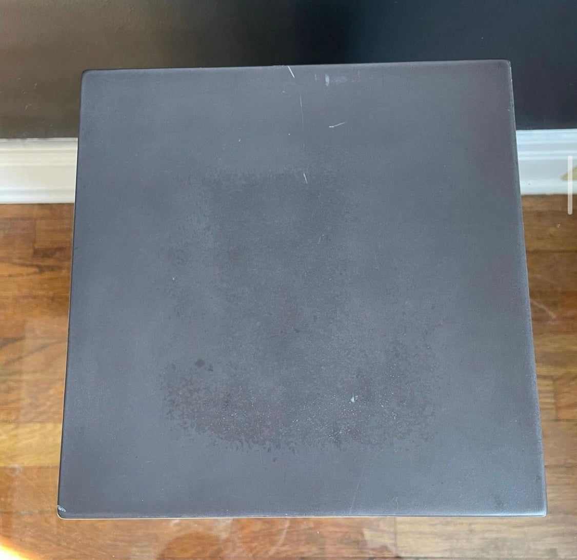 Grange Minimalist Concrete & Tempered Glass Side Table