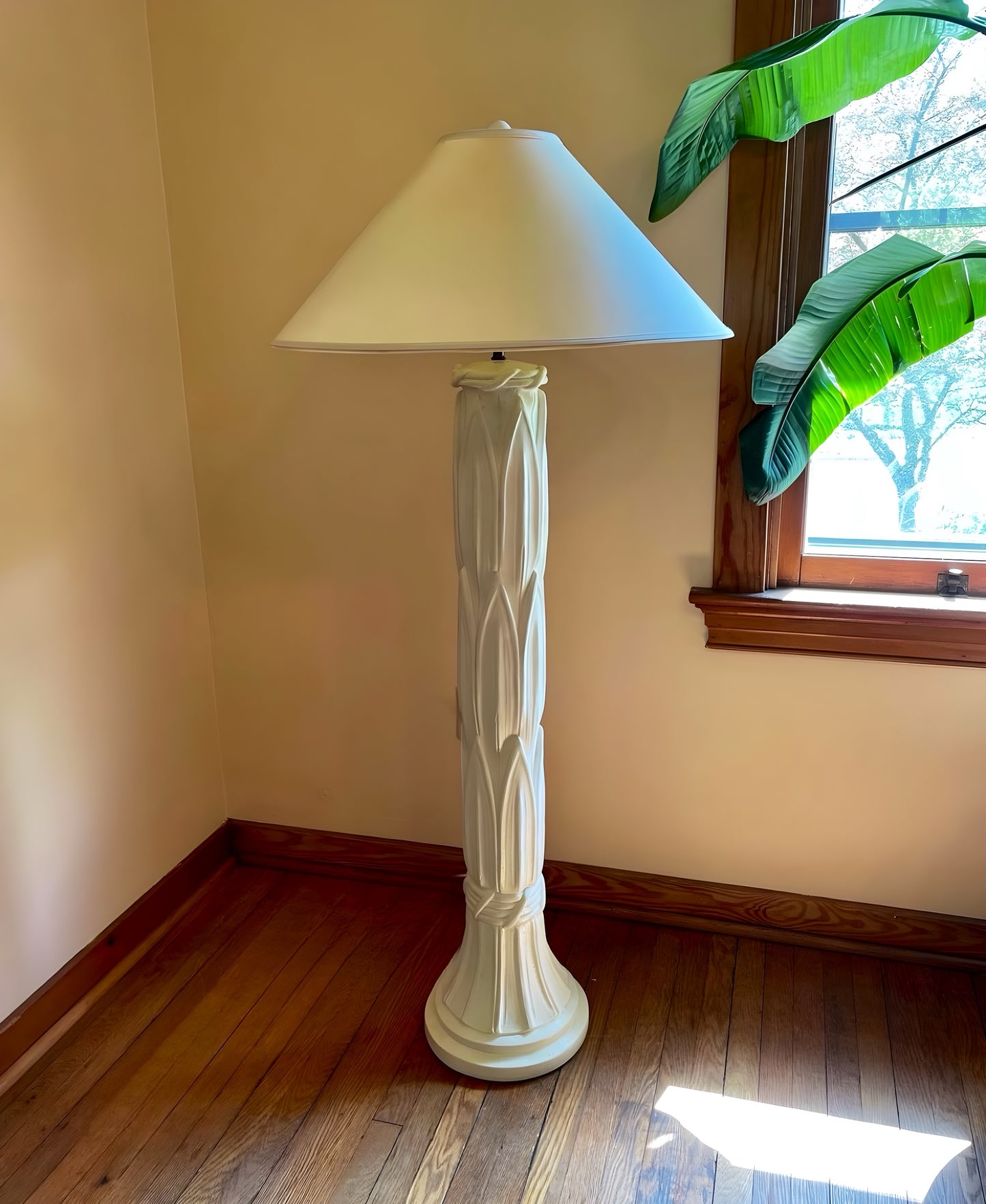 80's Plaster Floor Lamp