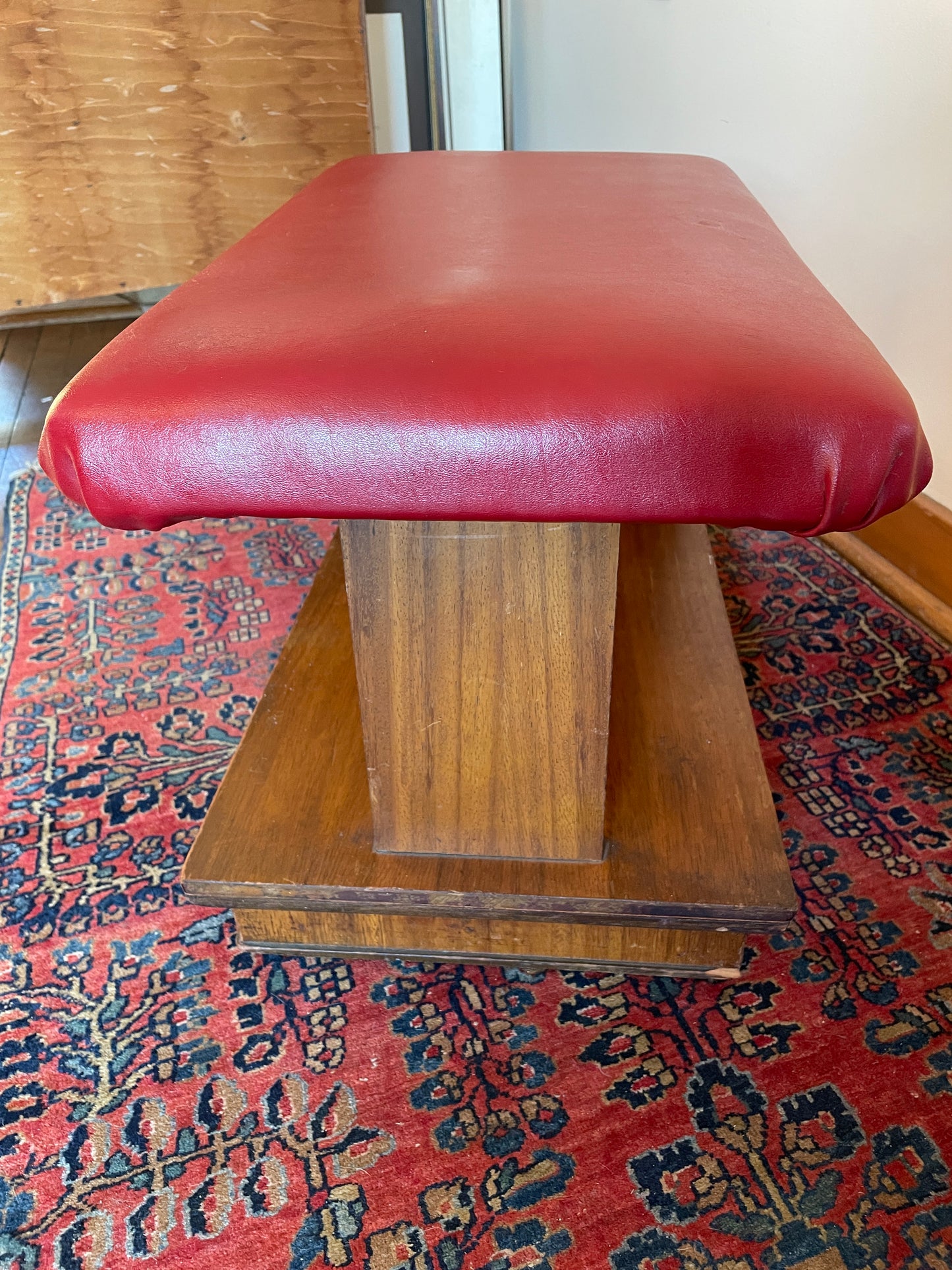 Upholstered Midcentury Foot Rest