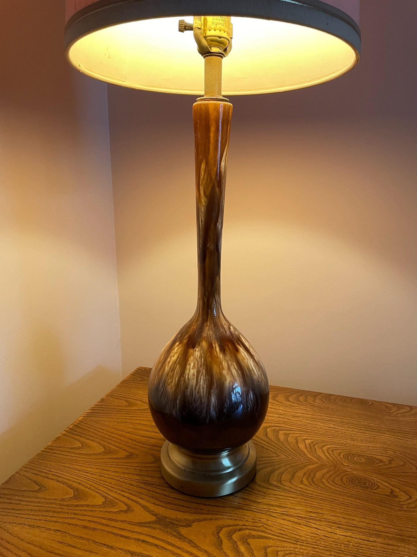 Midcentury Drip Glaze Lamp