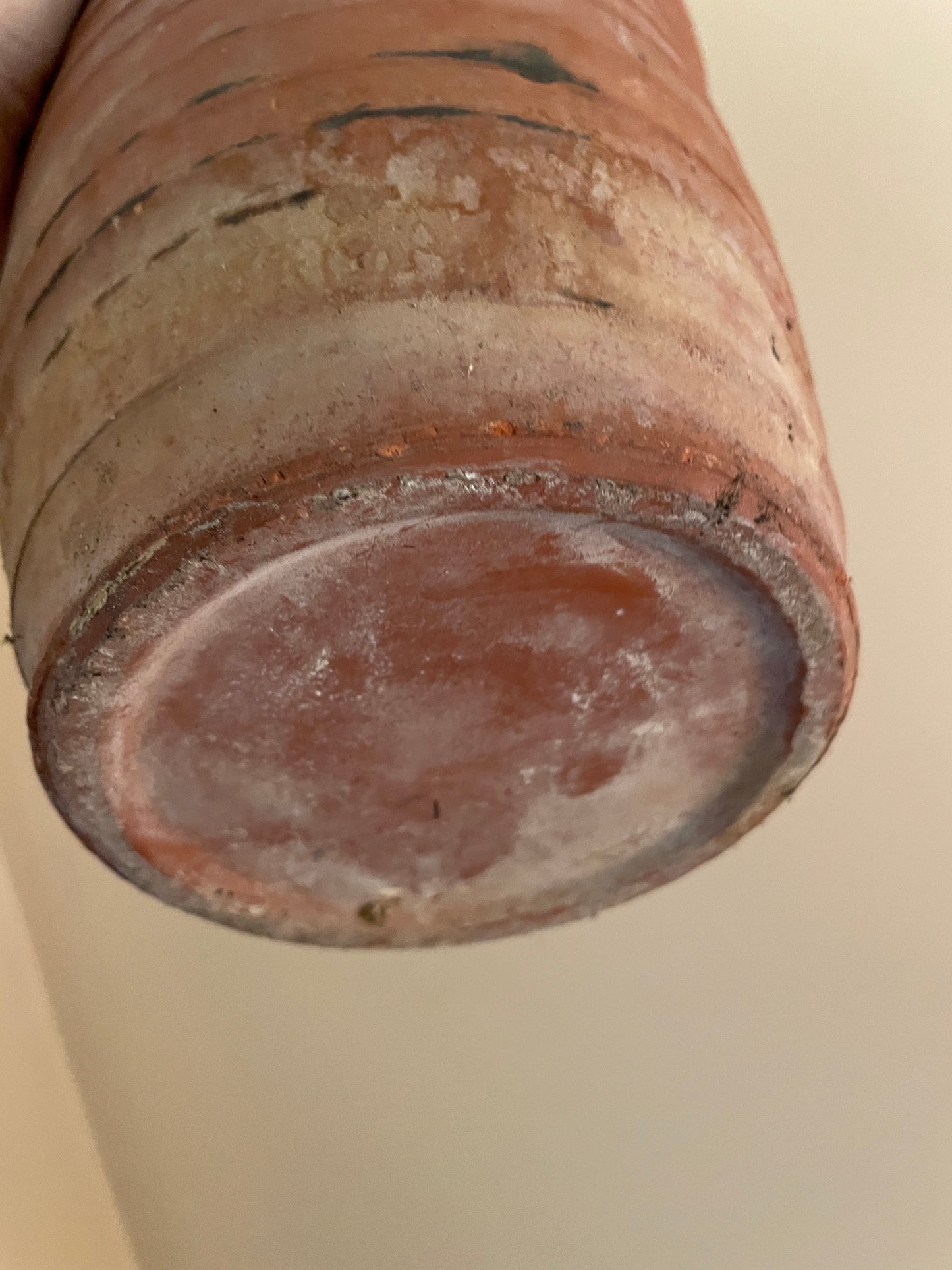 Striped Terra Cotta Pot