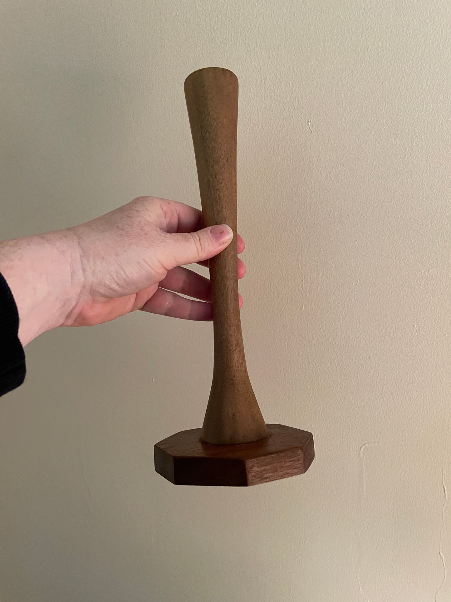 Wooden Candleholders with Octagon Base