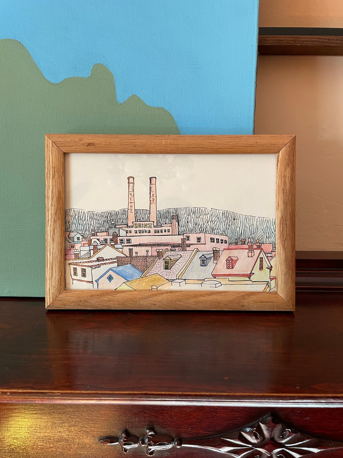 Framed Heinz 57 Cityscape, Pittsburgh, PA