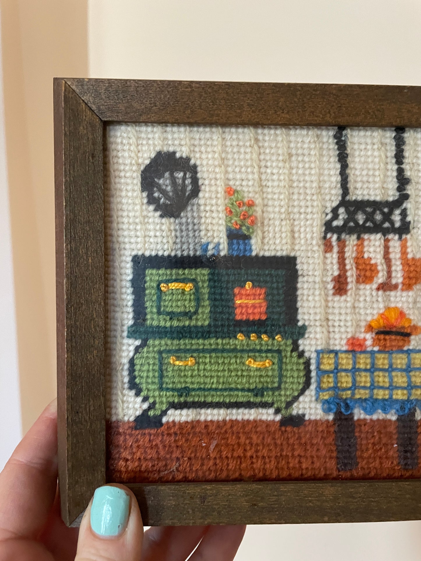 Embroidered Kitchen Scene