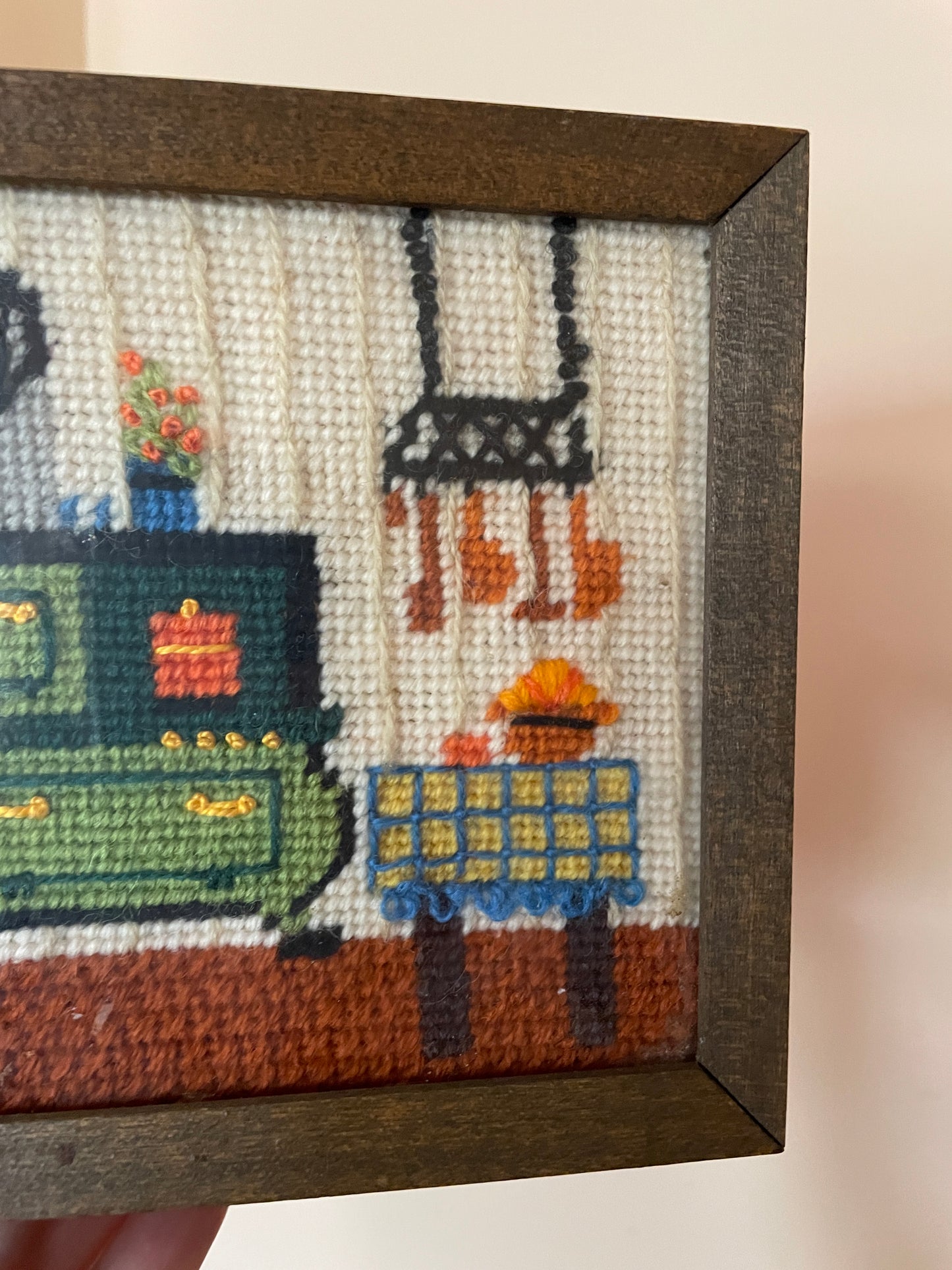Embroidered Kitchen Scene