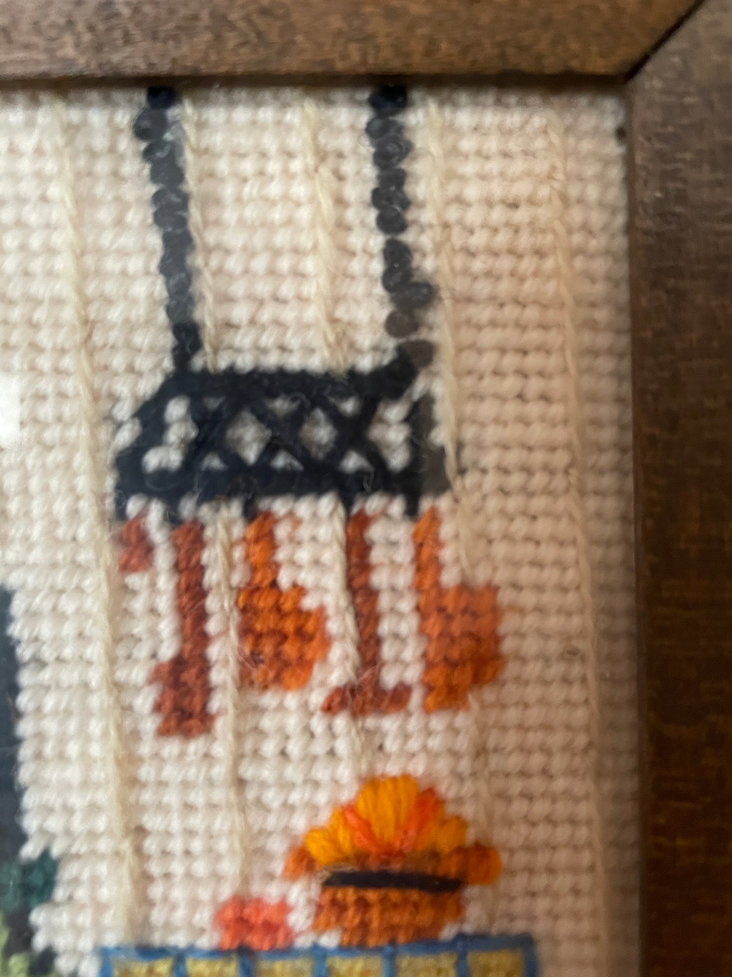 Embroidered Kitchen Scene