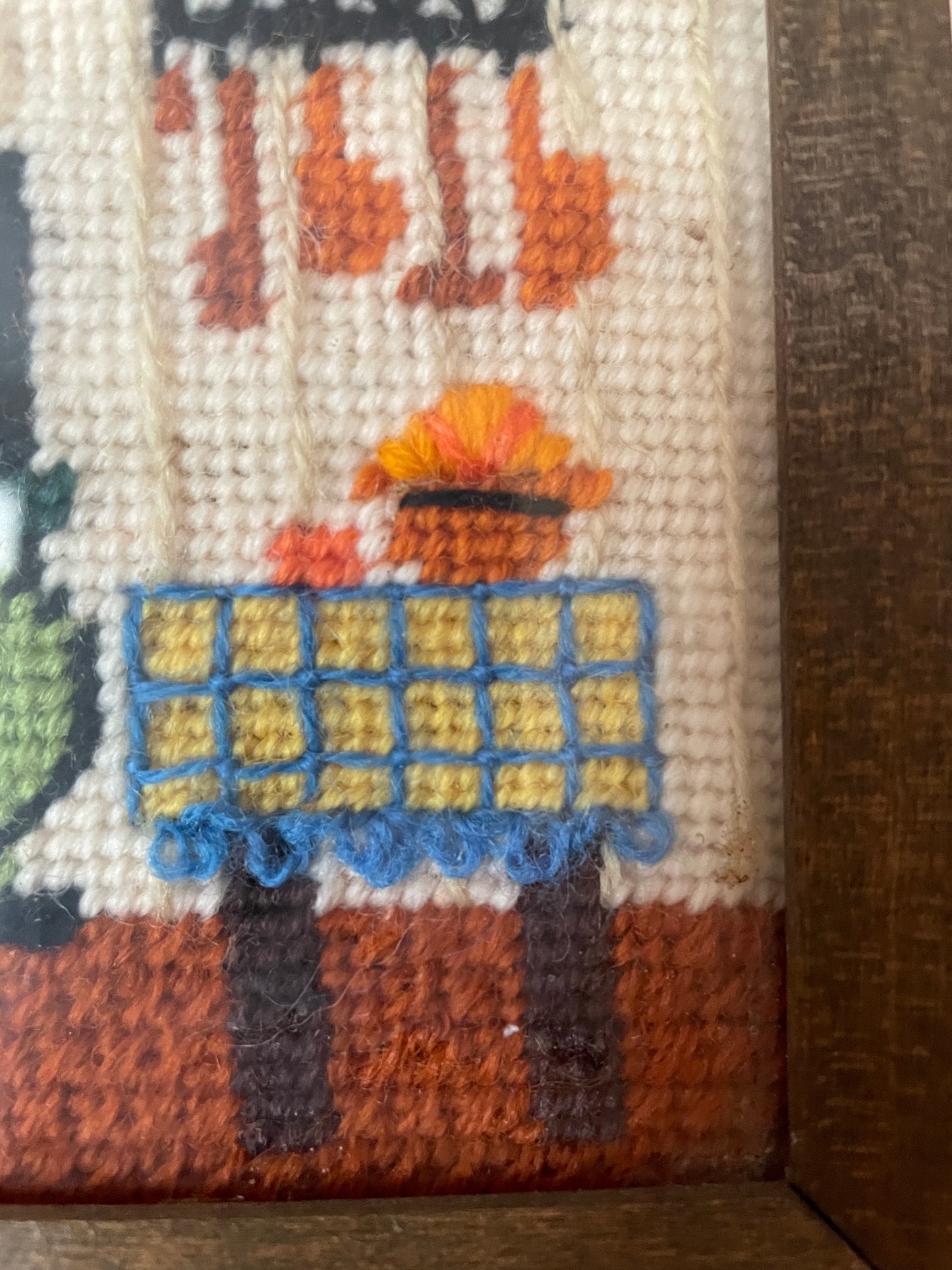 Embroidered Kitchen Scene