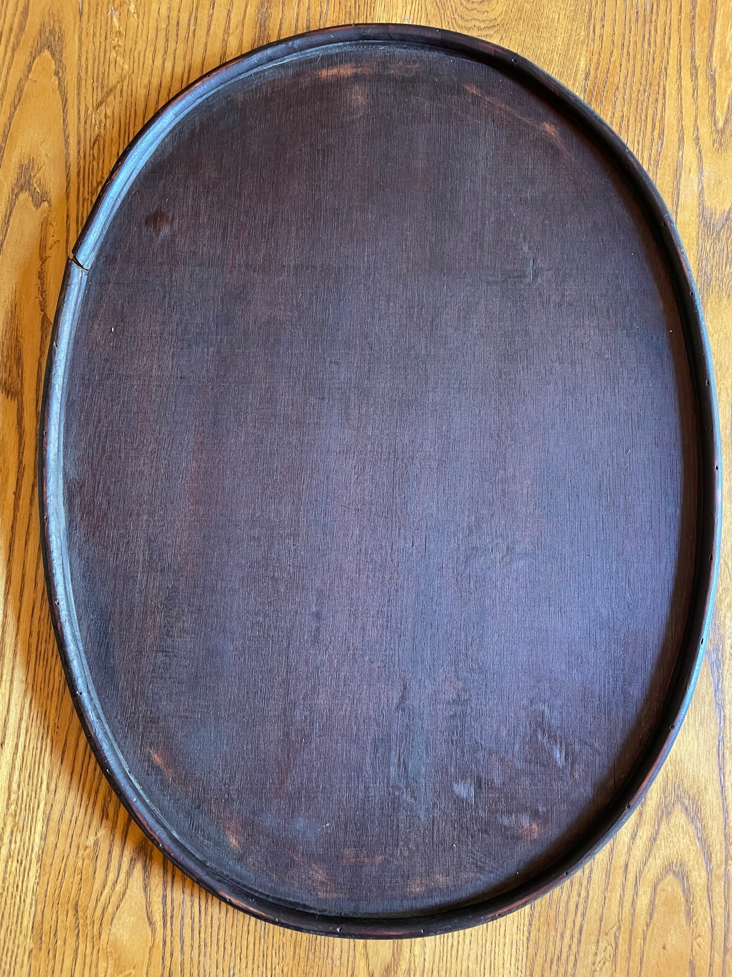 Chinese Tray with Woven Bamboo Cover