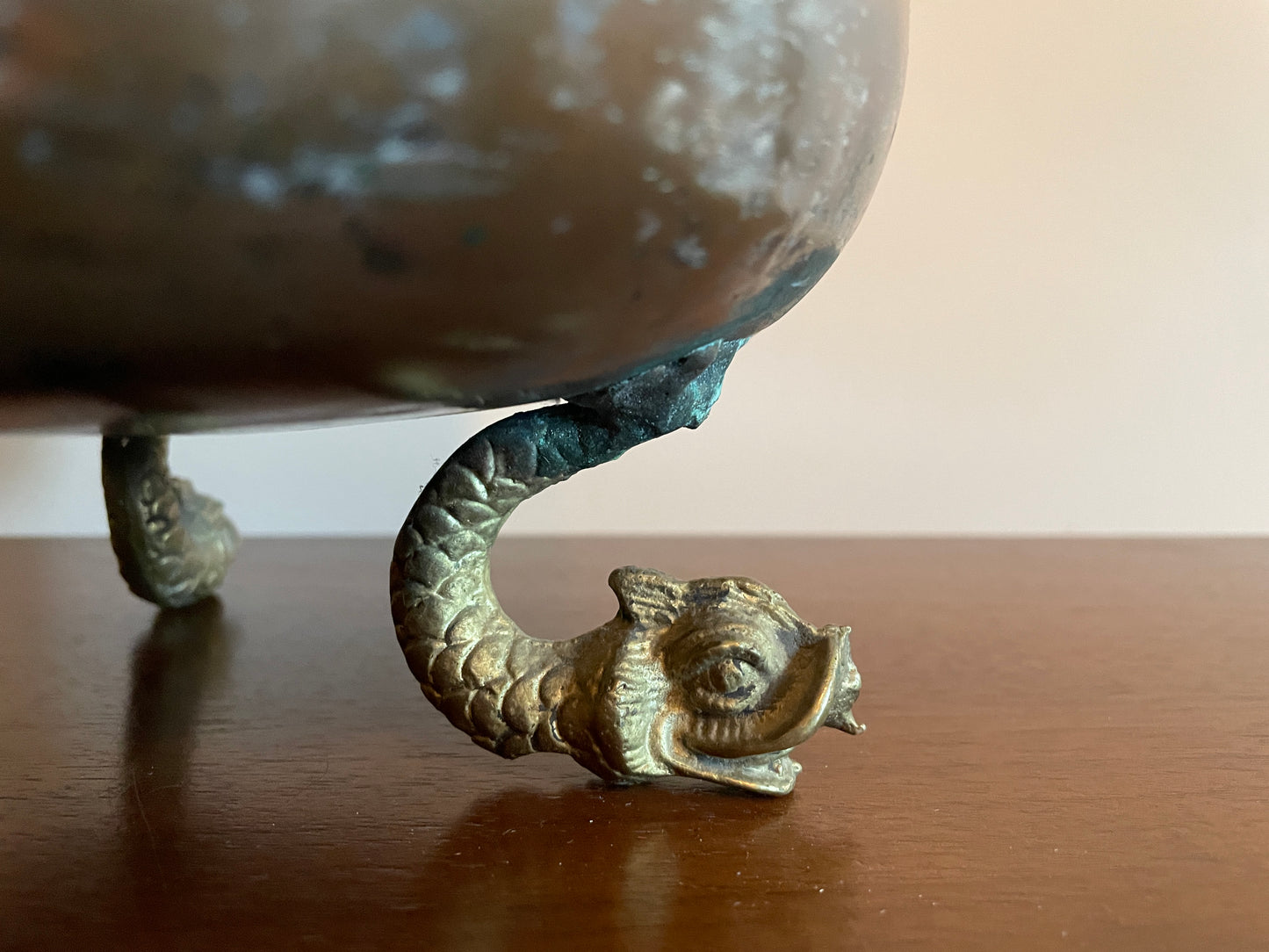 Decorative Copper Planter with Creature Feet