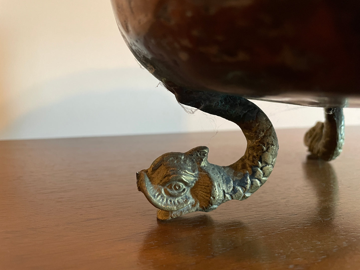 Decorative Copper Planter with Creature Feet