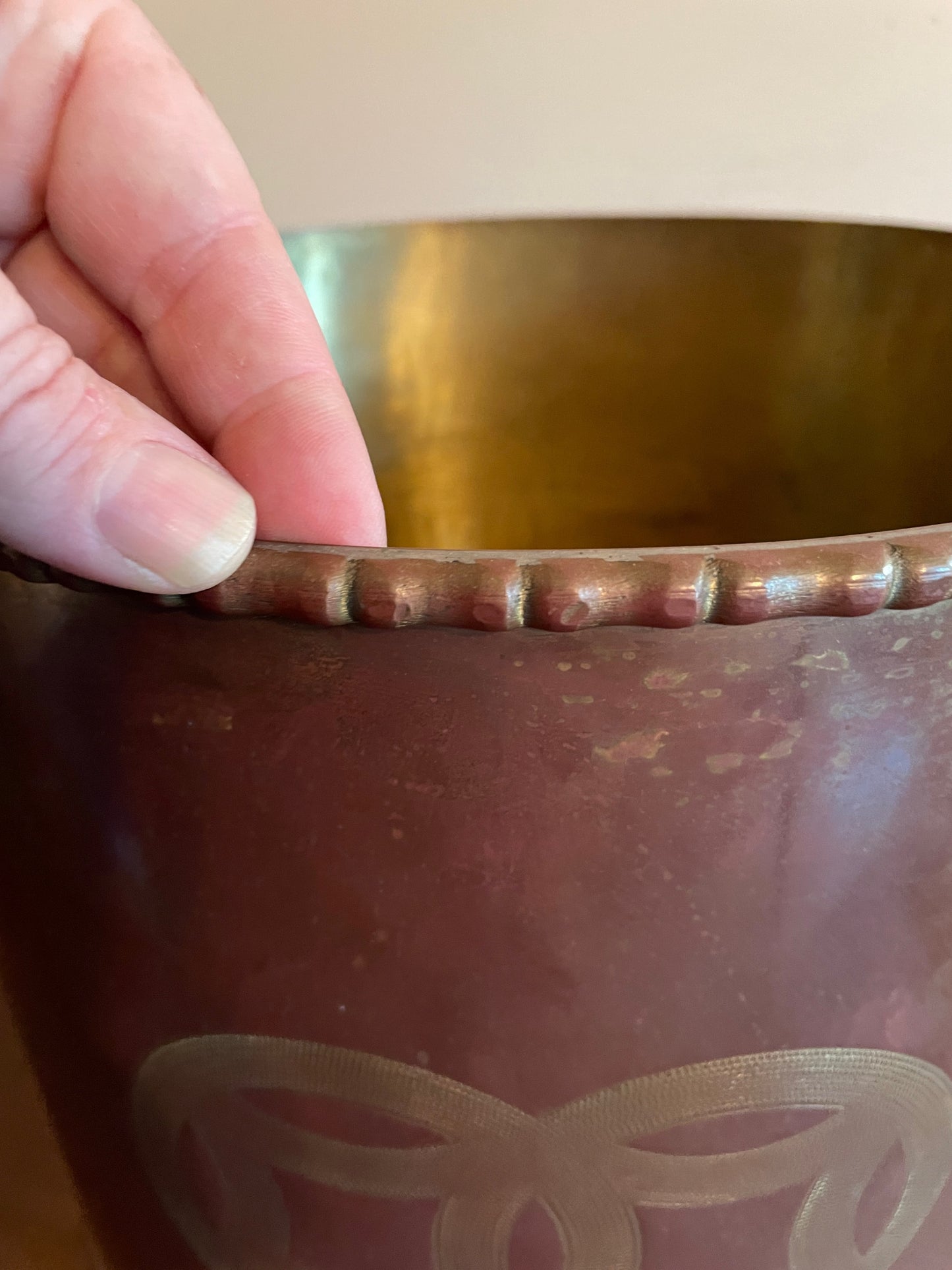 Large Brass Jardiniere