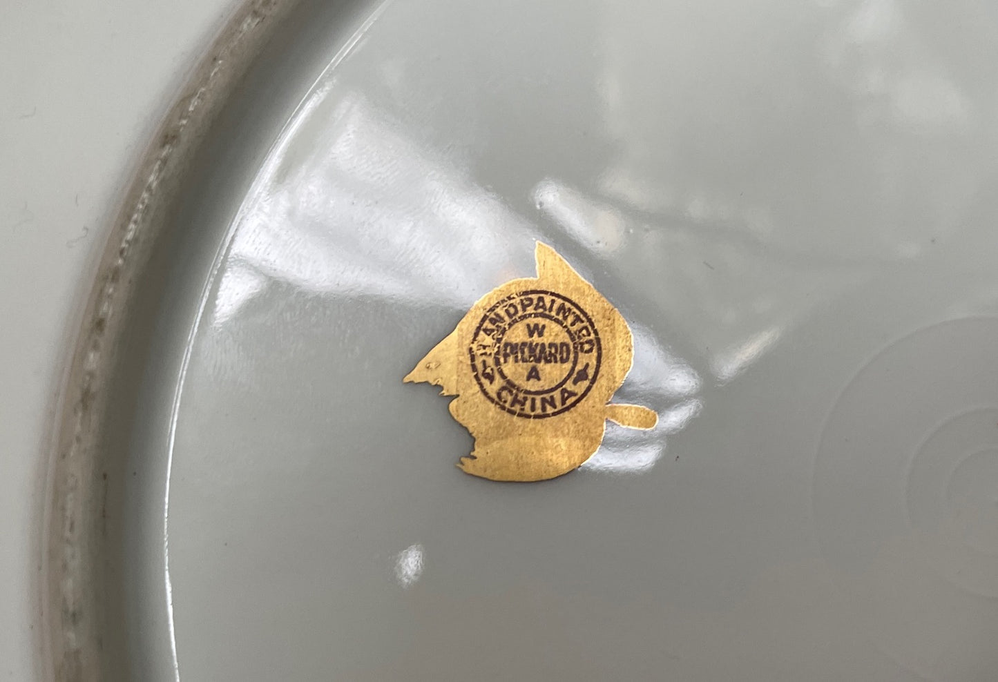 Hand-Painted Gold Leafed Plate