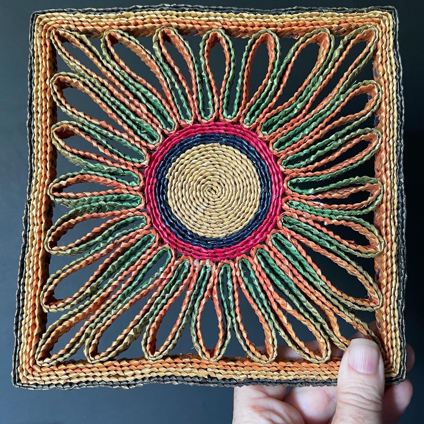 Set of Three Raffia Trivets