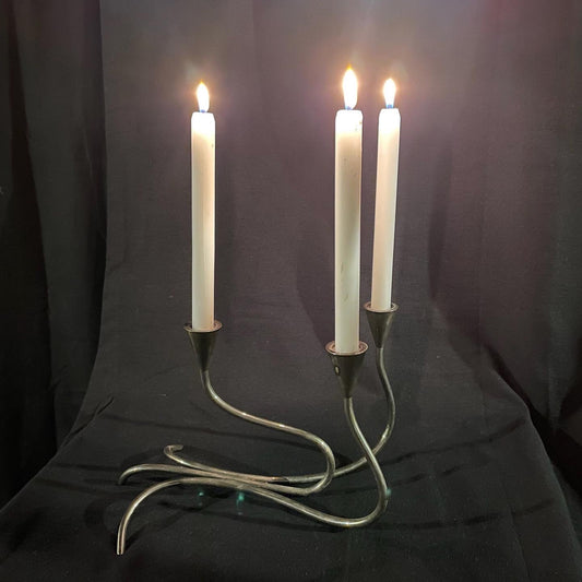 Carl Christensen Danish Modern Silver Candlelabra