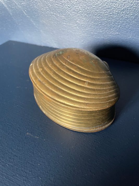 Brass Clamshell Trinket Box