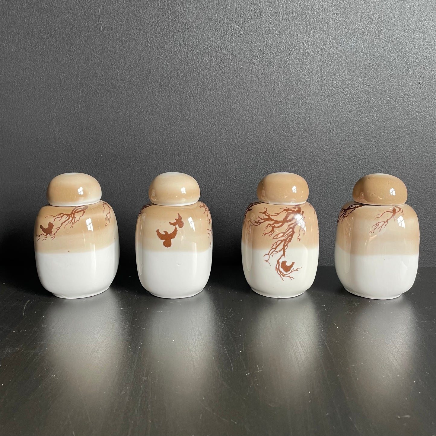 Set of Four Ceramic Canisters