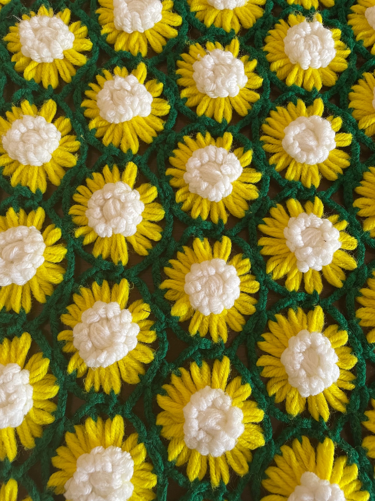 70's Double Sided Daisy Afghan