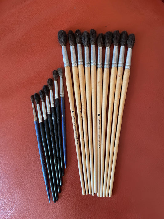 Collection of Vintage Paint Brushes