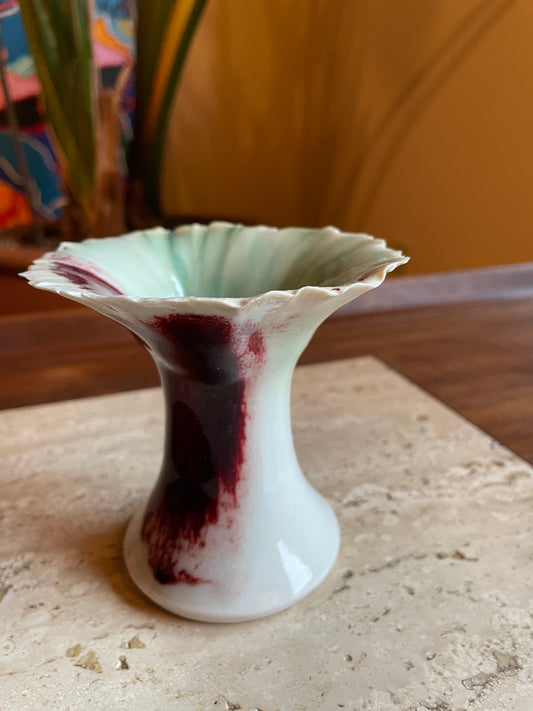 Burgundy & Mint Green Vase