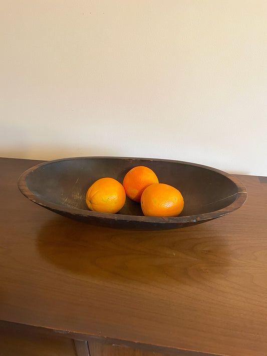 Solid Wood Oval Bowl