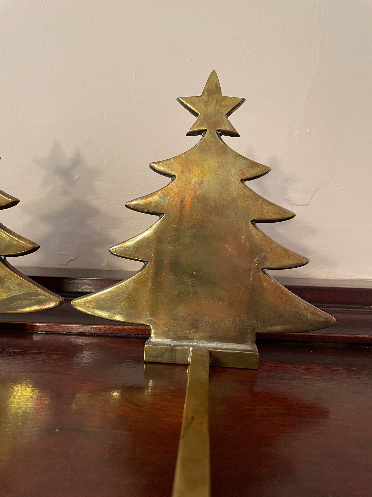 Solid Brass Christmas Tree Stocking Holders