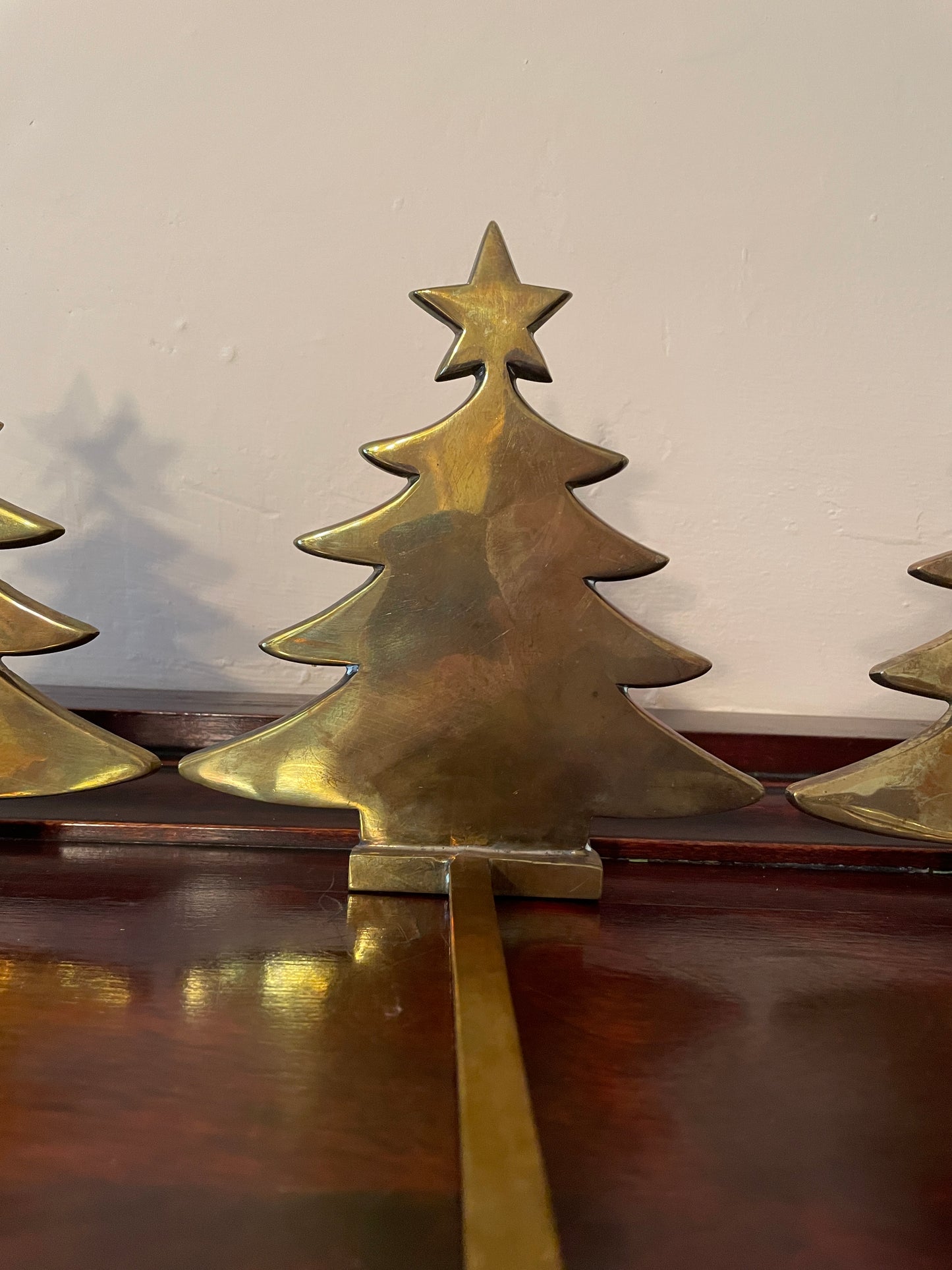 Solid Brass Christmas Tree Stocking Holders