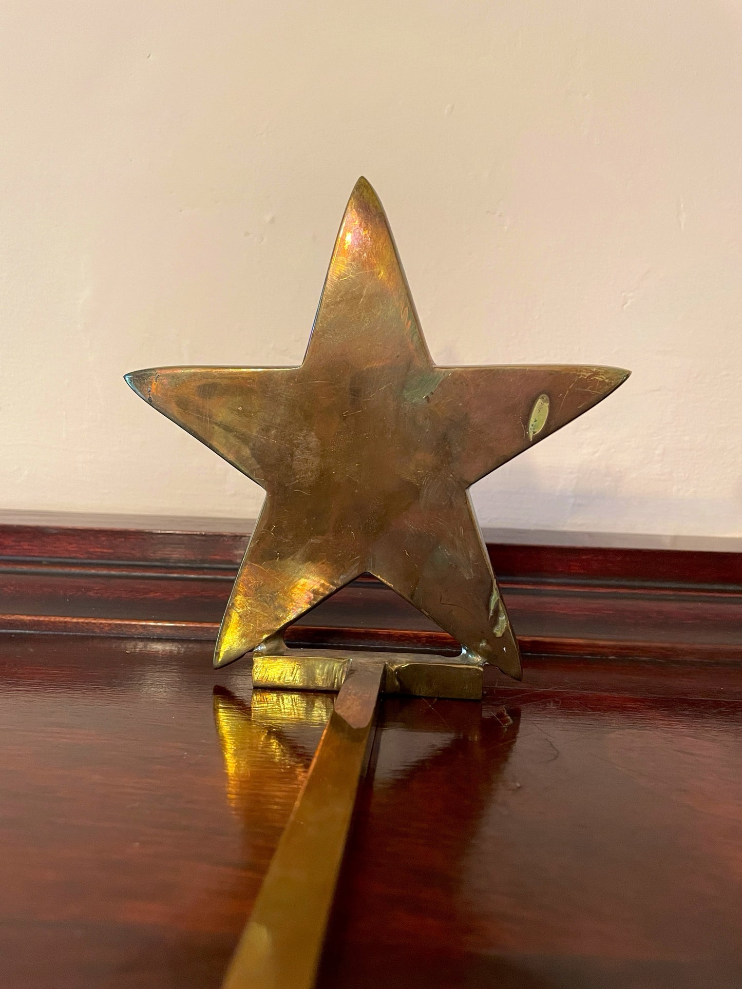 Solid Brass Star Stocking Holder