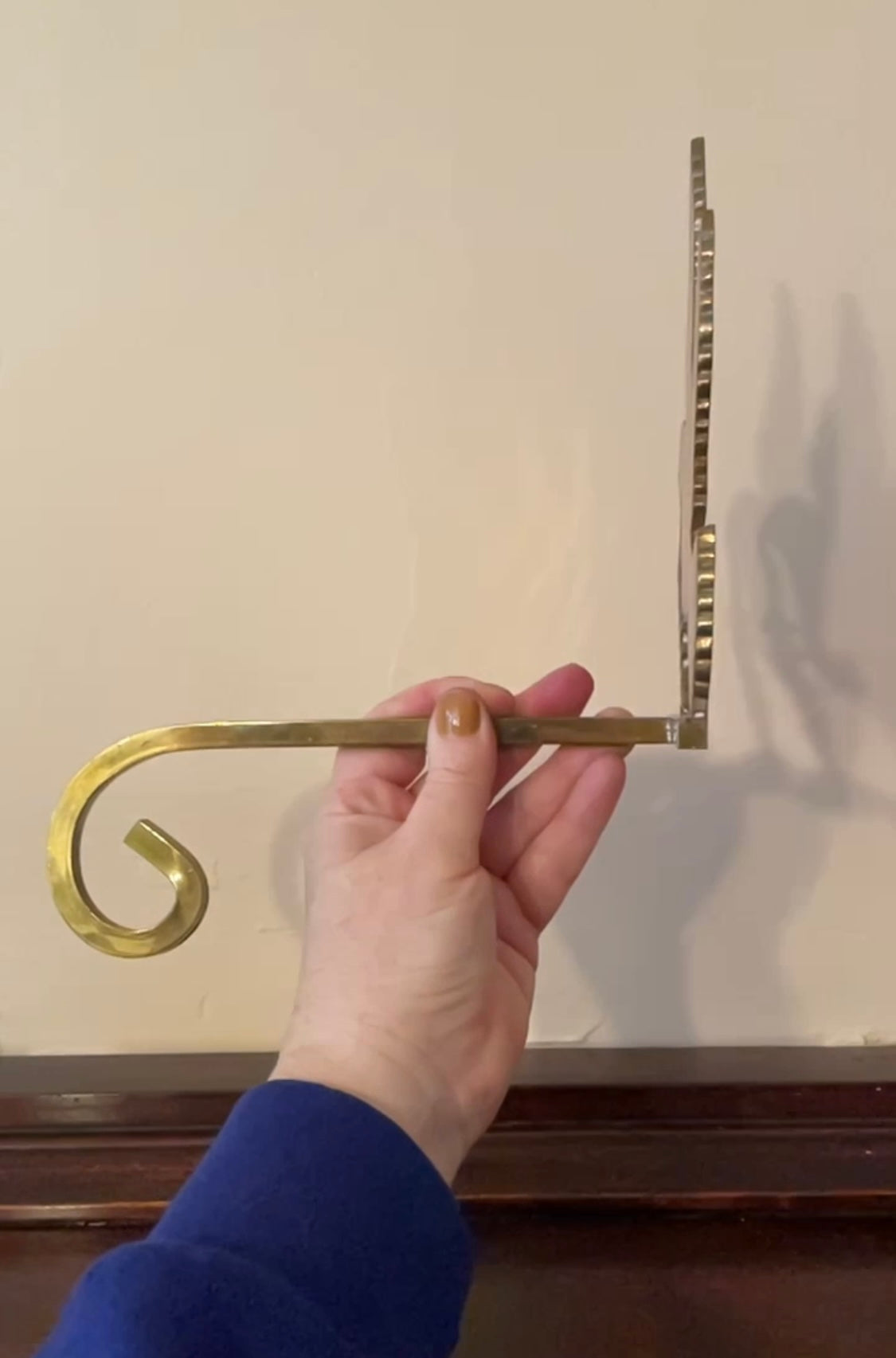 Solid Brass Dove Stocking Holder