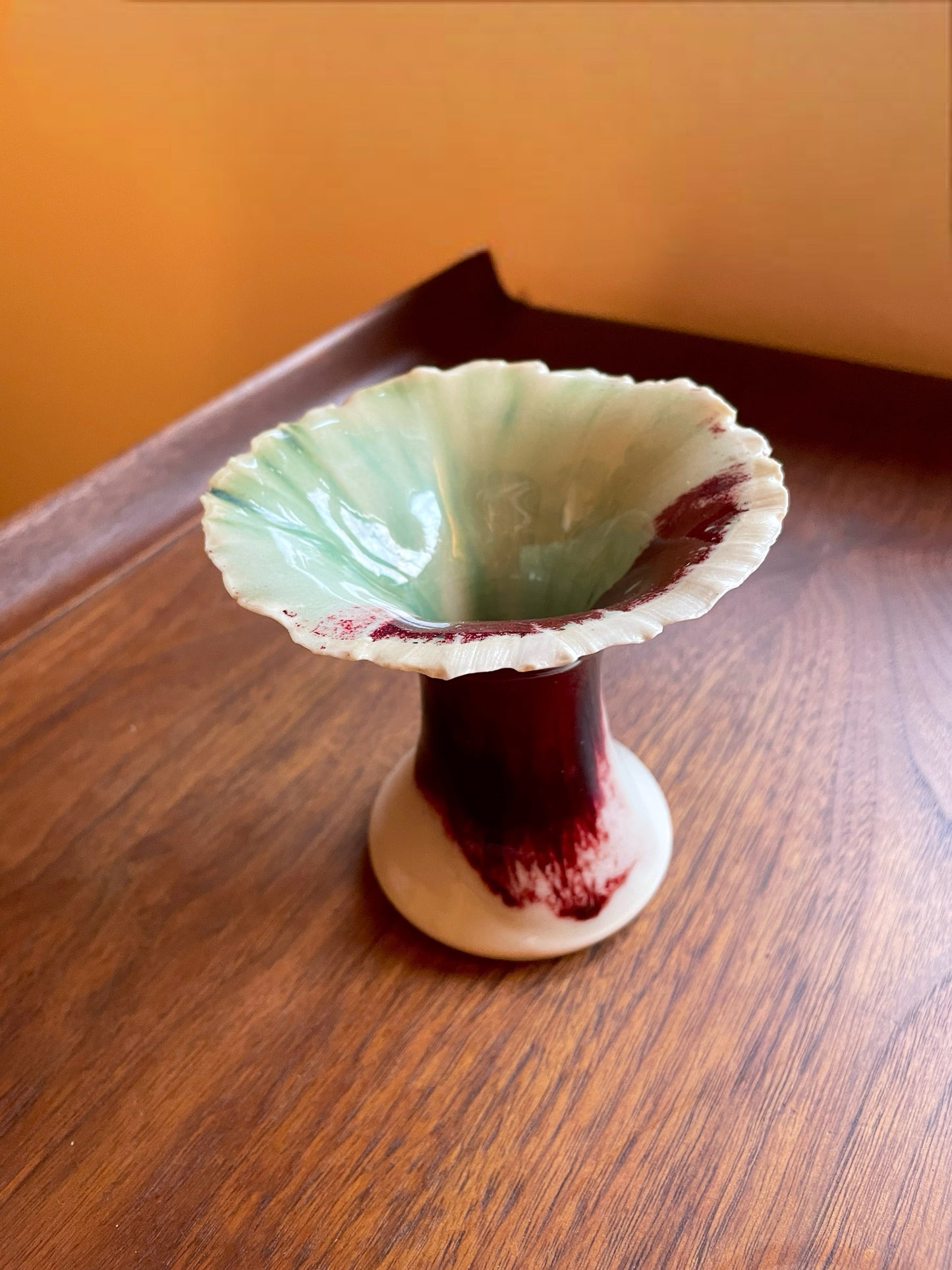 Burgundy & Mint Green Vase