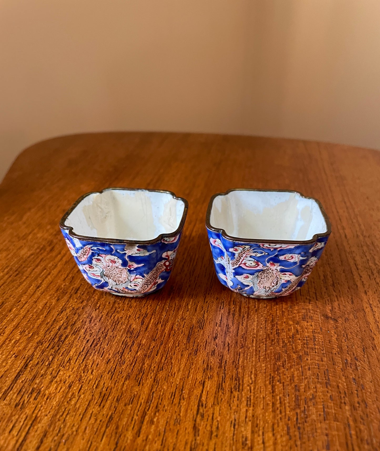 Pair of Tiny Delicate Porcelain Cups