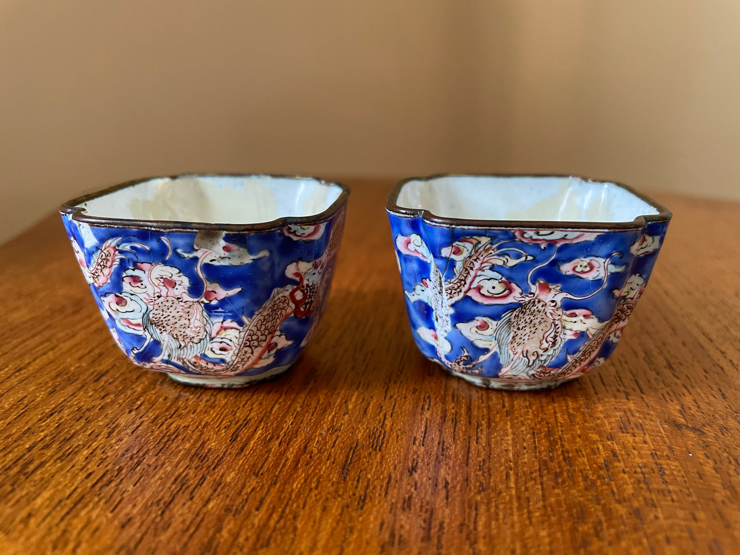 Pair of Tiny Delicate Porcelain Cups