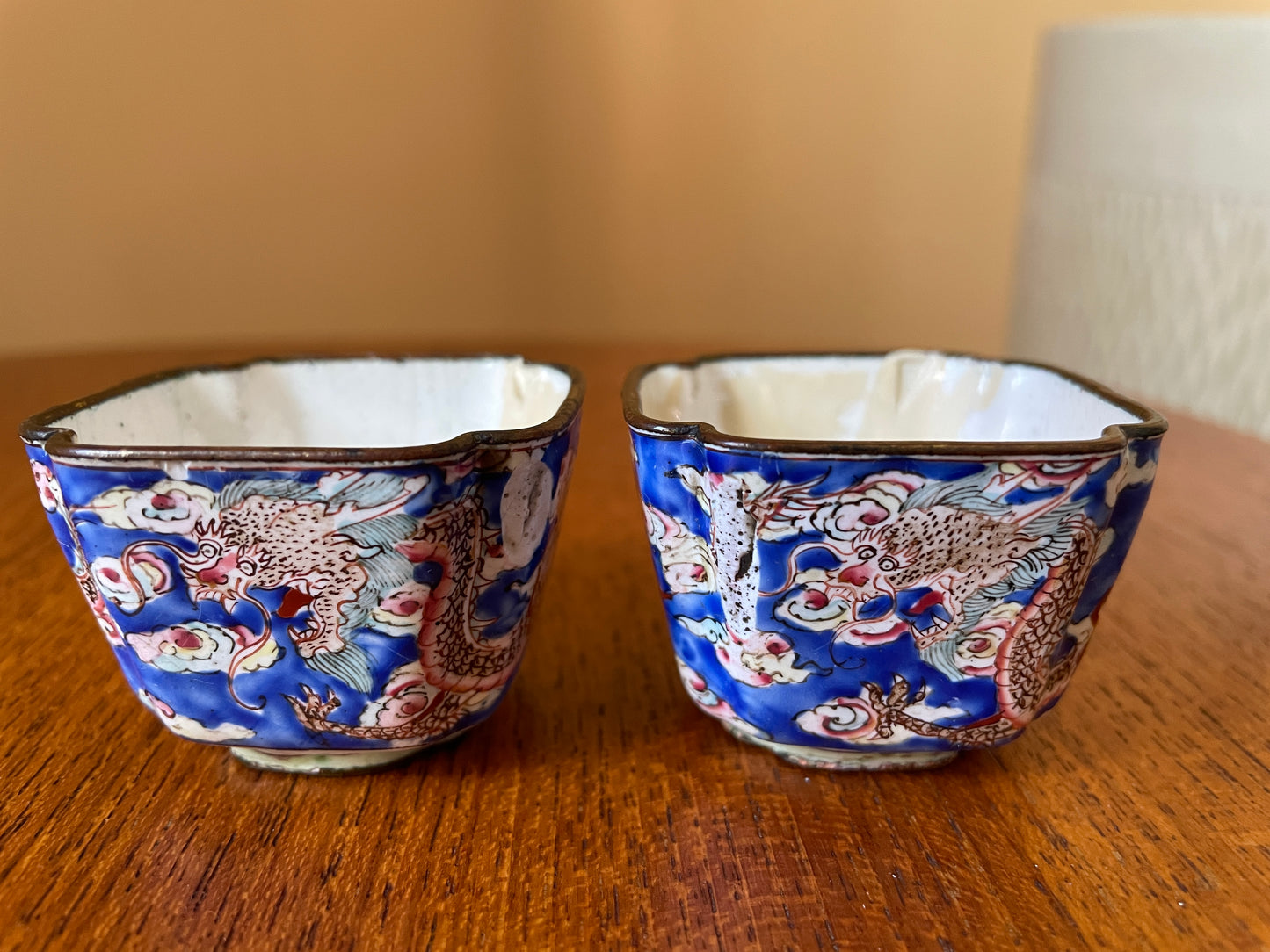 Pair of Tiny Delicate Porcelain Cups