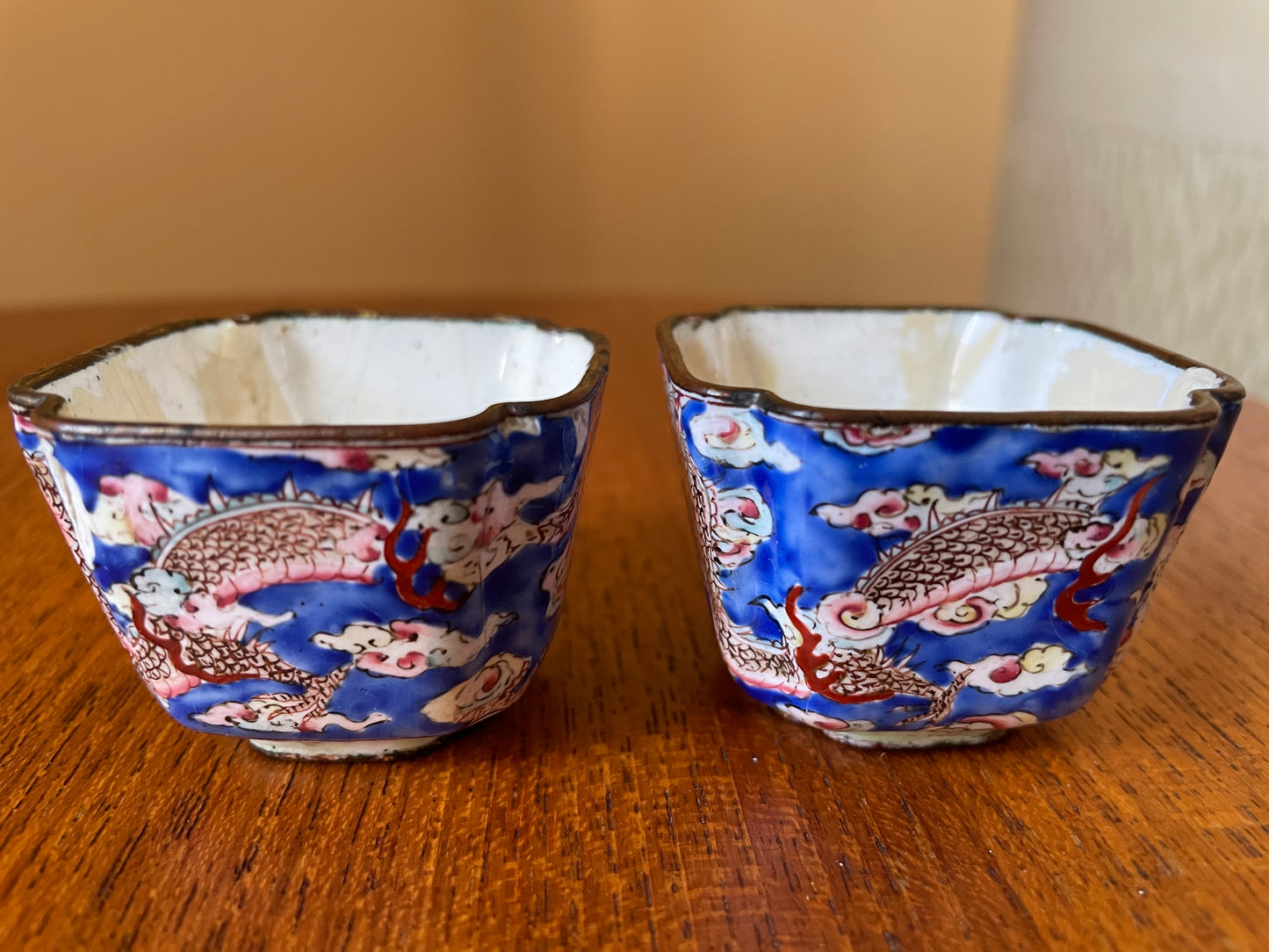 Pair of Tiny Delicate Porcelain Cups