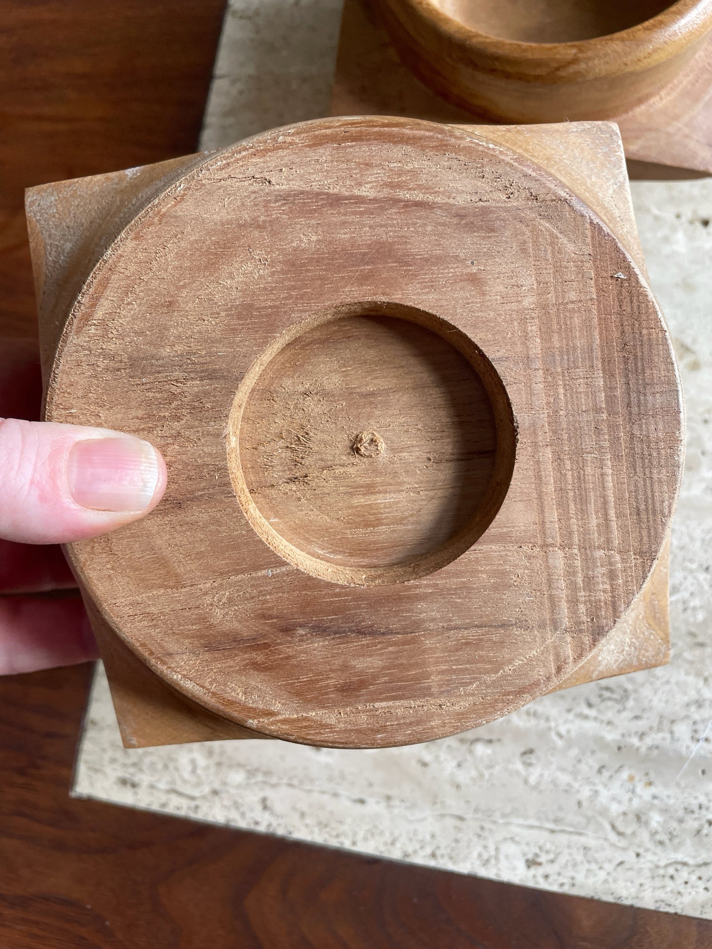 Pair of Turned Wood Bowls