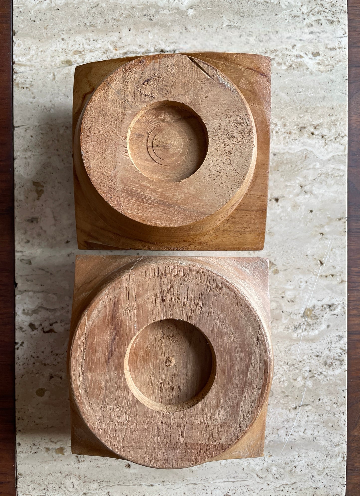 Pair of Turned Wood Bowls