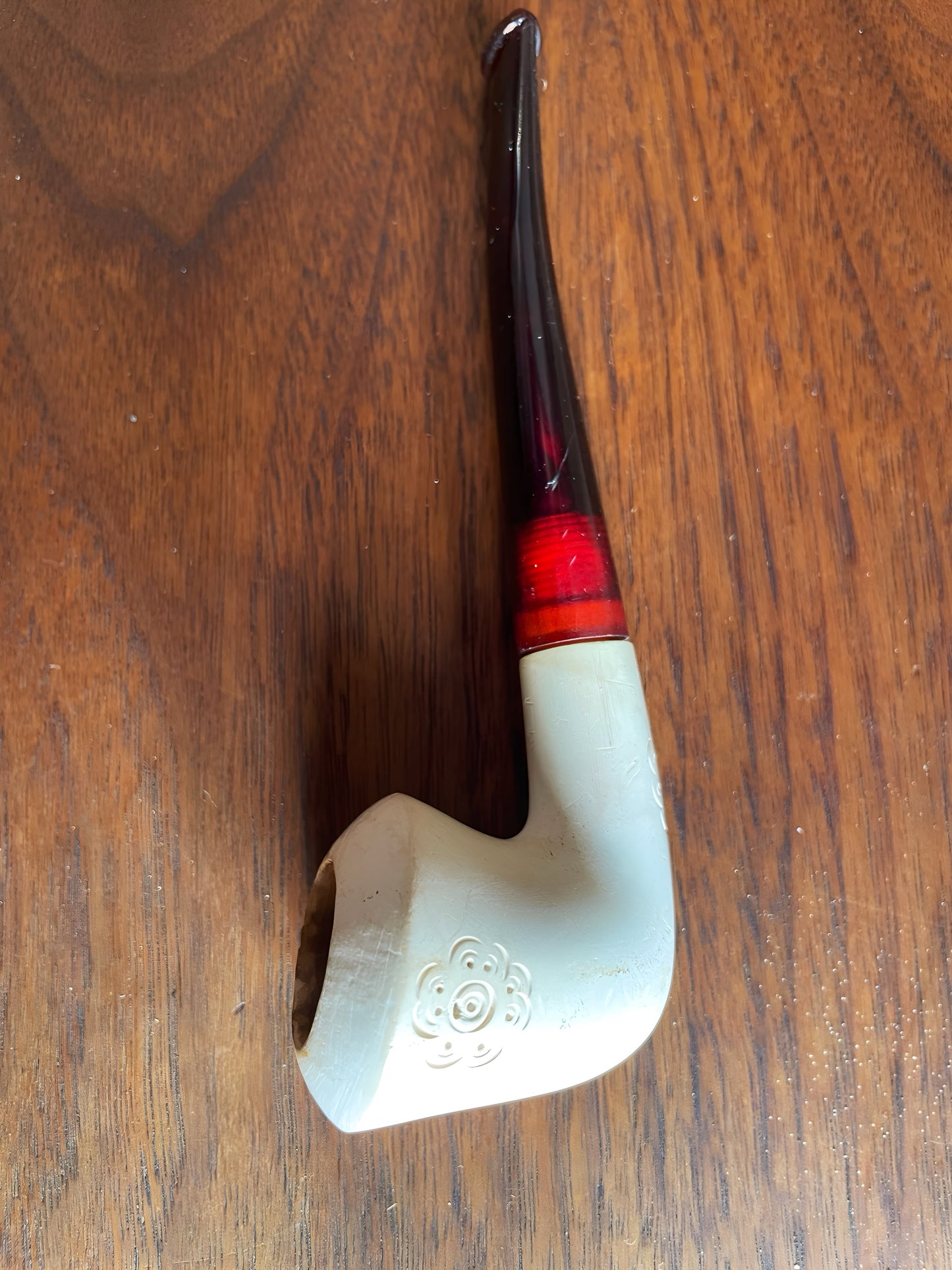 Meerschaum Smoking Pipe, Case, and Tool