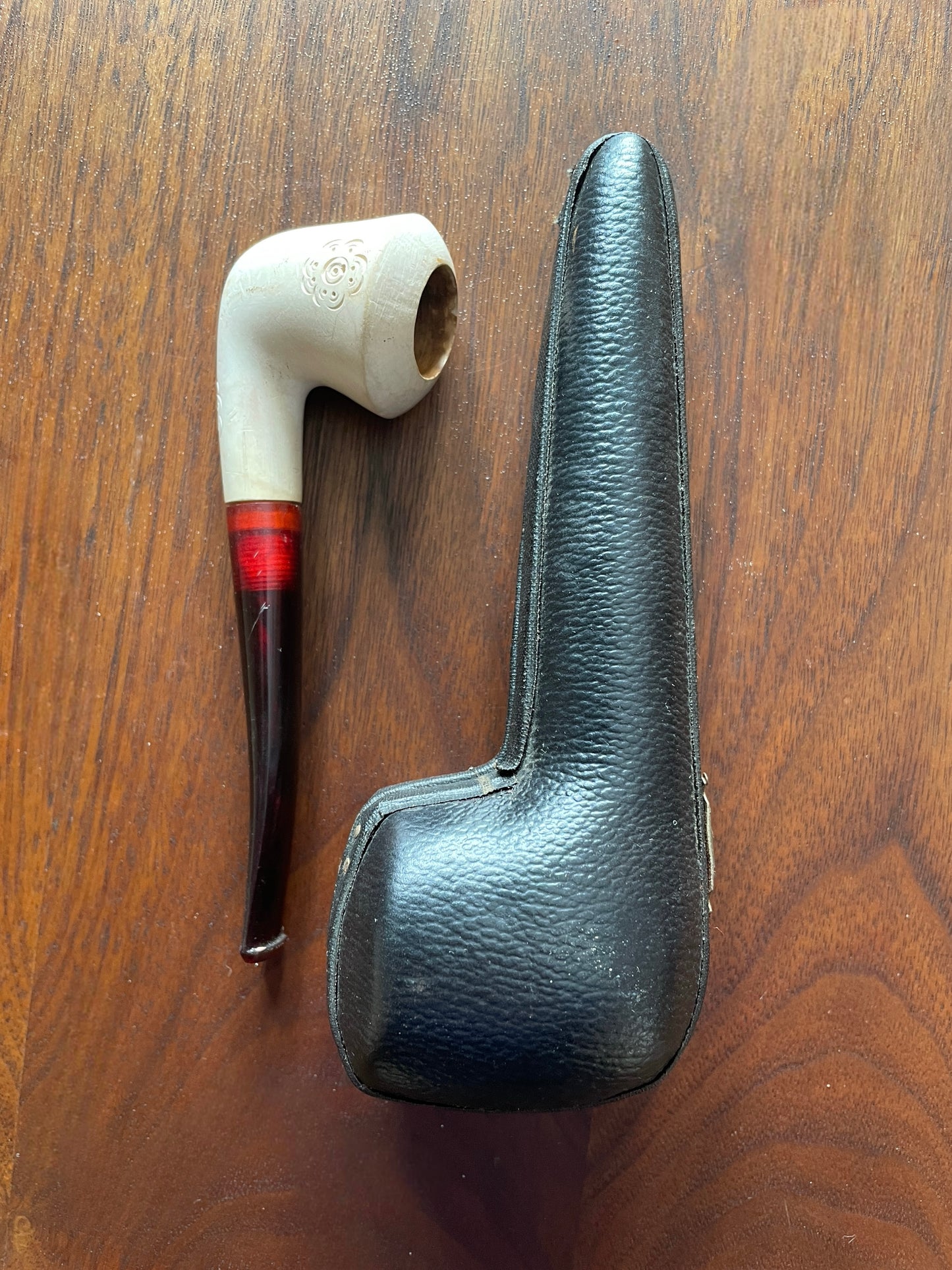 Meerschaum Smoking Pipe, Case, and Tool