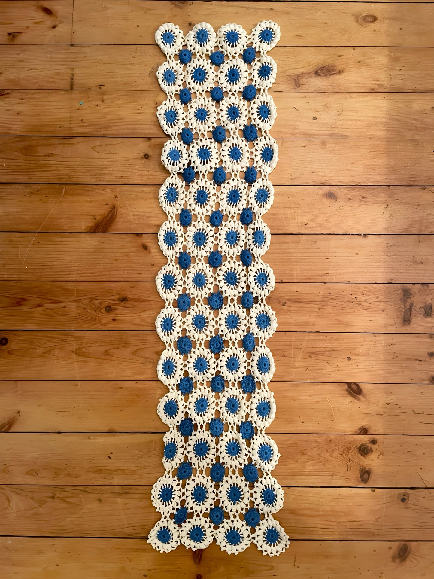 Blue & Cream Table Runner